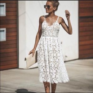 Vici White Midi Dress